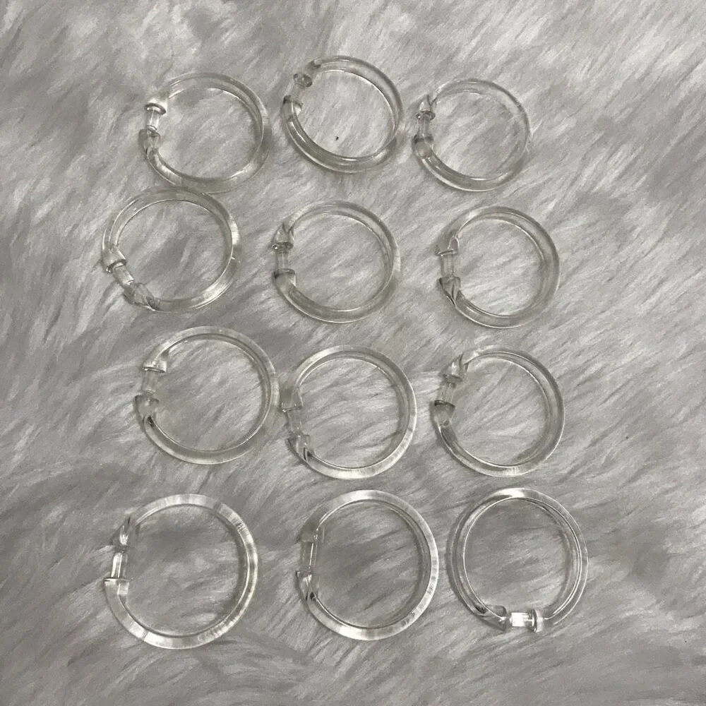 Clear Plastic‎ Shower Curtain Hooks